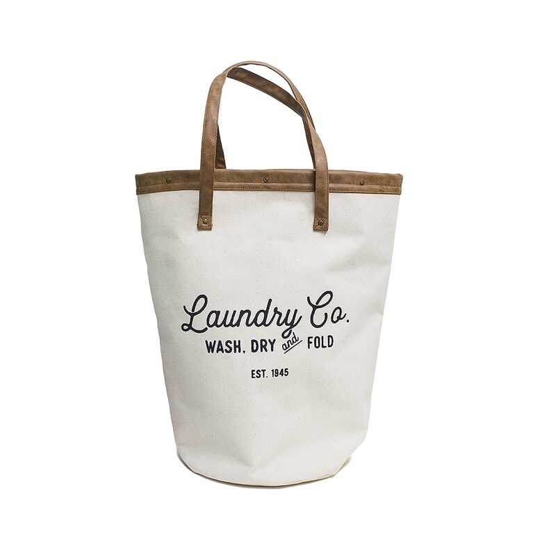 Panier à linge LAUNDRY CO coloris blanc