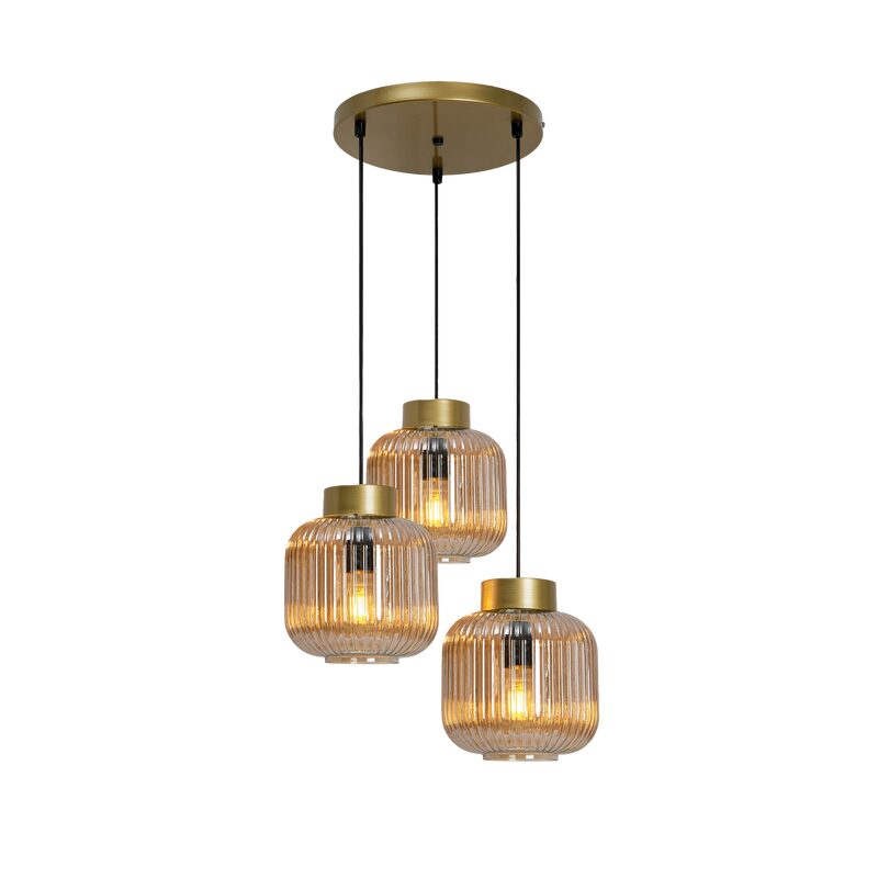 Suspension LOUISA coloris transparent et doré 130 x 30 cm