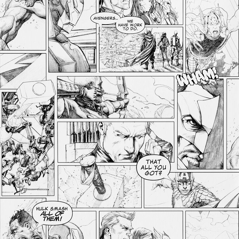 Papier peint intissé MARVEL BD coloris blanc