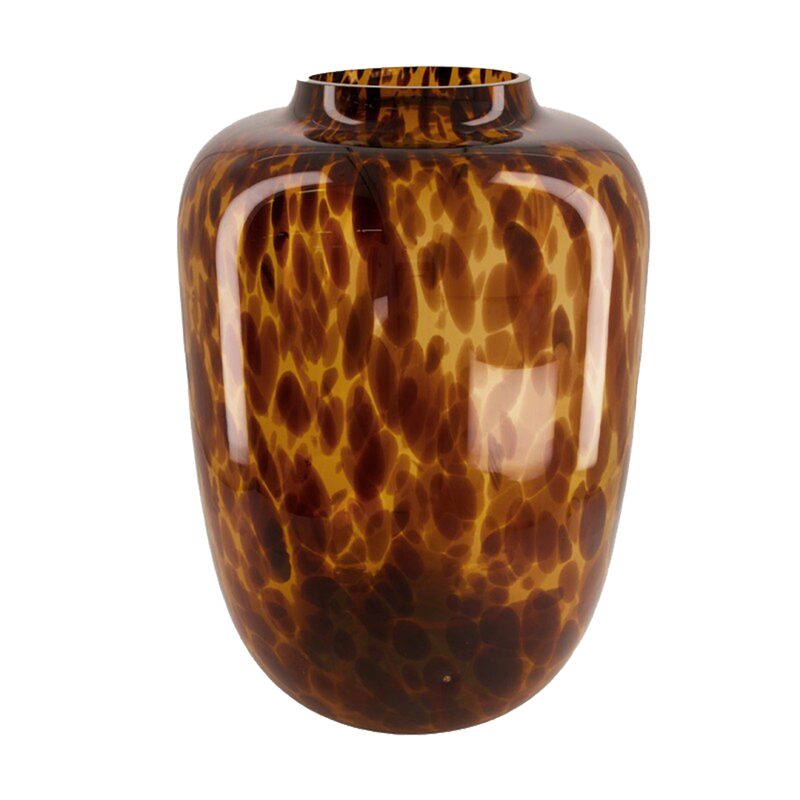 Vase LEOPARD coloris brun