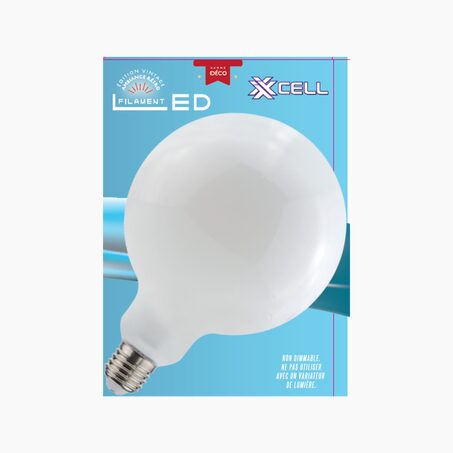Ampoule LED GLOBE 100W E27 LUMIÈRE FROIDE blanc 18 x 12 cm