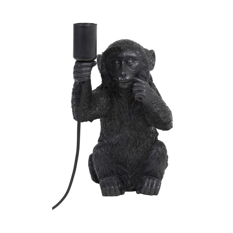 Lampe à poser MONKEY THINKER coloris noir 23,5 x 12,5 cm