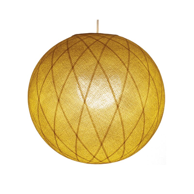 Suspension GLOBE ART DECO coloris jaune moutarde 36 x 36 cm