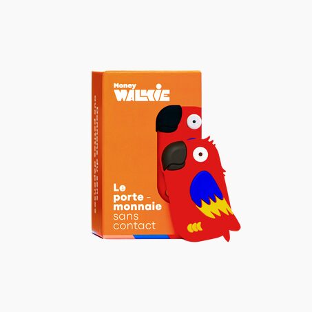 MONEY WALKIE Objet connecté PERROQUET rouge
