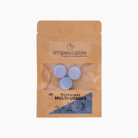 IMPECCABLE Produit d'entretien PASTILLES MULTI-USAGES papier craft