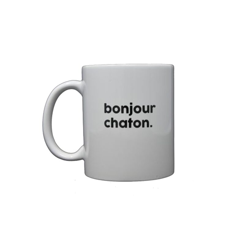 Mug BONJOUR CHATON coloris blanc