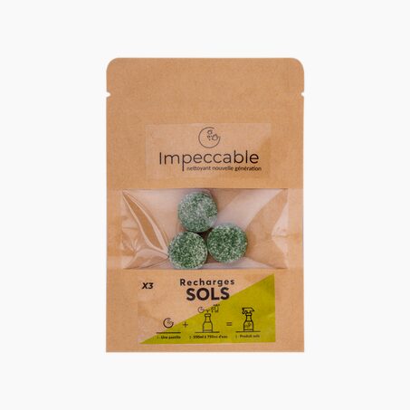 IMPECCABLE Produit d'entretien PASTILLES SOL papier craft