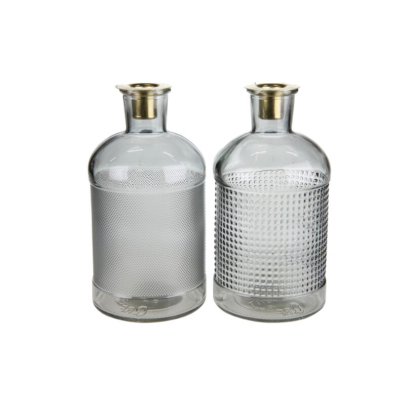 Bougeoir BOTTLE coloris gris