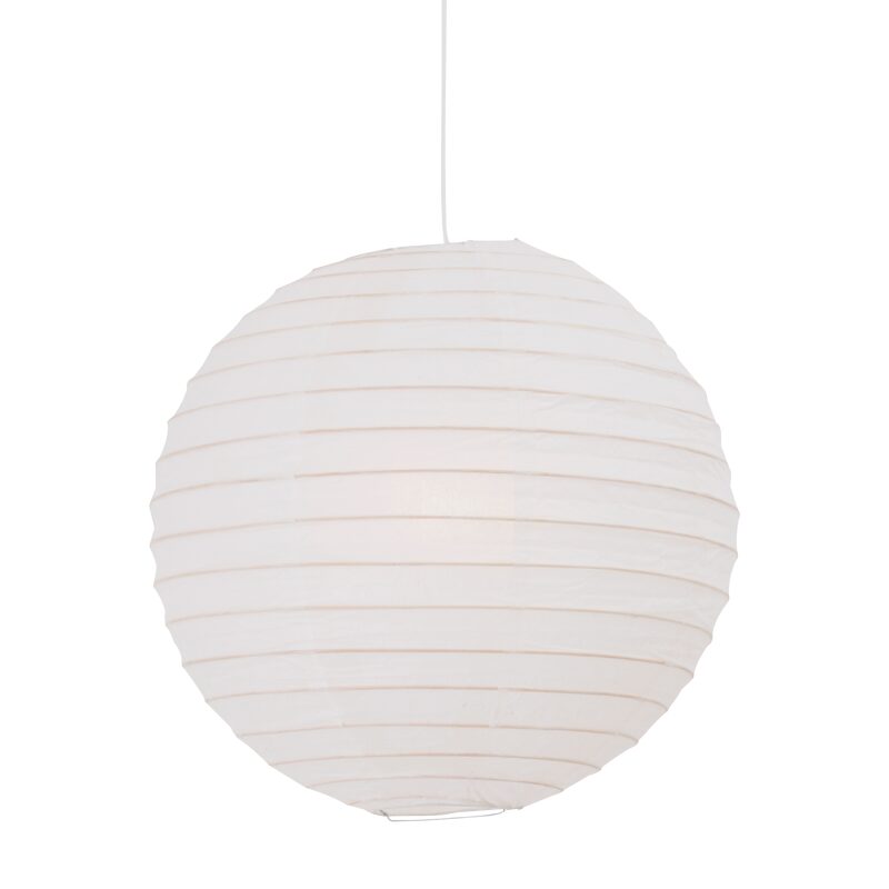 Abat-jour boule papier RICE coloris blanc 48 x 48 cm