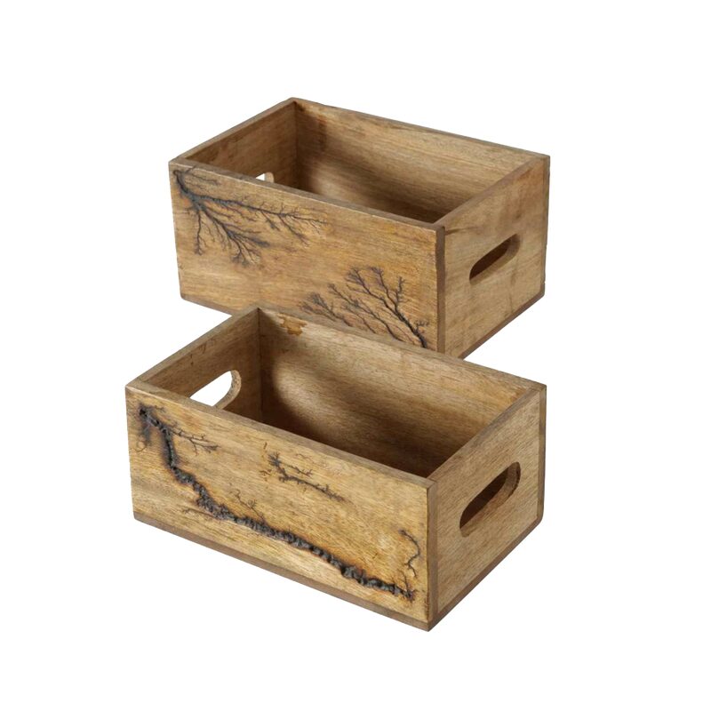 Panier PERCHA coloris bois