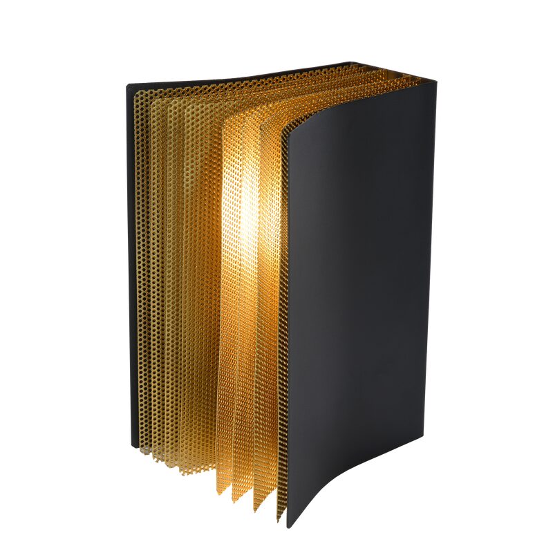 Lampe à poser LIVRET coloris noir 22 x 16 cm