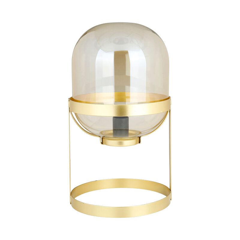 Lampe à poser BALL coloris transparent et doré 39 x 24 cm