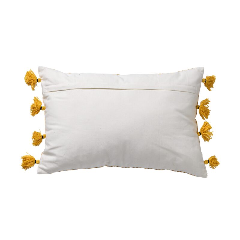 Coussin TAFIA coloris jaune 40 x 60 cm
