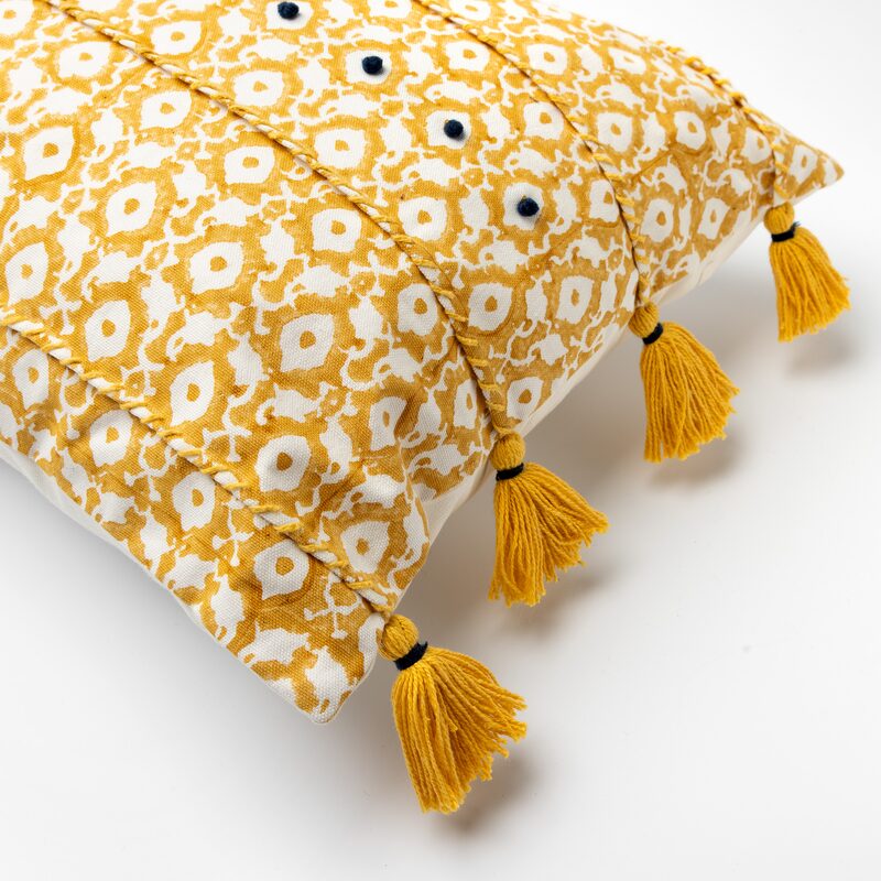 Coussin TAFIA coloris jaune 40 x 60 cm