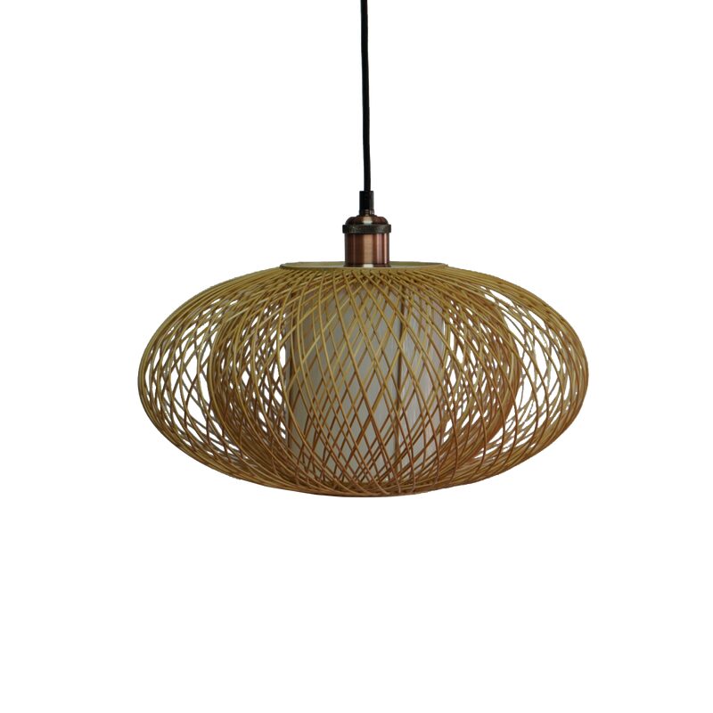 Abat-jour SARAH coloris bambou 25 x 40 cm