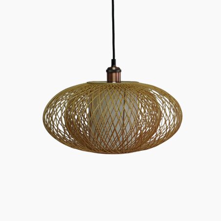 Abat-jour SARAH coloris bambou 25 x 40 cm