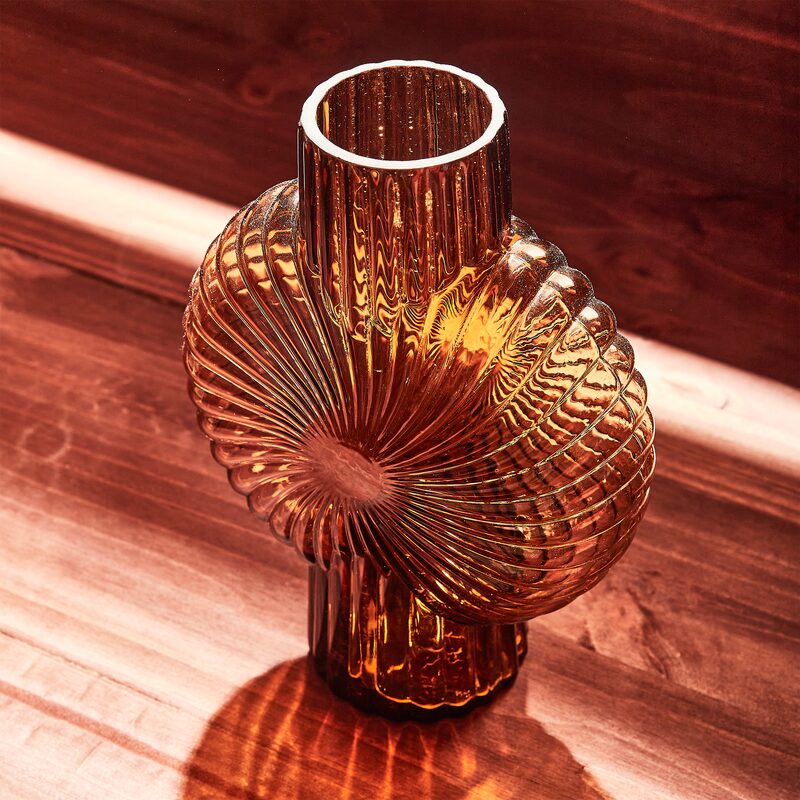 Vase SPIRALE M coloris brun