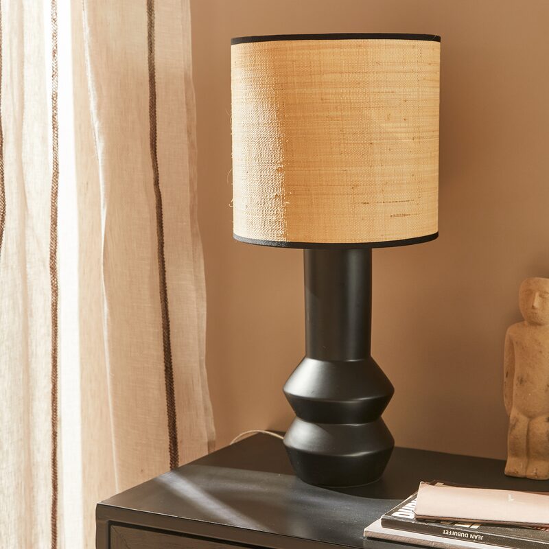 Lampe à poser DAKAR coloris noir 52 x 23 cm
