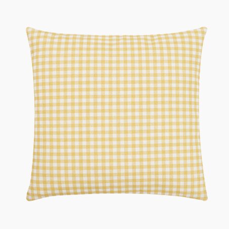 Housse de coussin ELVA coloris jaune 40 x 40 cm