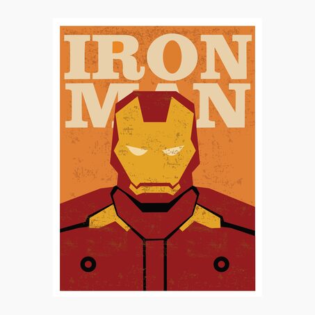 Blue Shaker Affiche IRON MAN 30 x 40 cm
