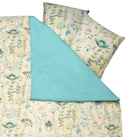 Parure de lit en percale de coton BALATA coloris rose 240 x 220 cm