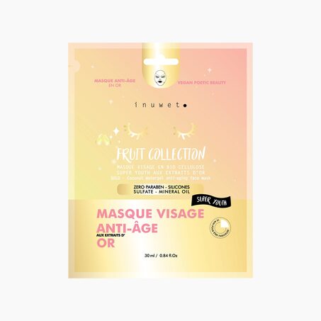 Inuwet Masque VISAGE ANTI-AGE Miel et lotus