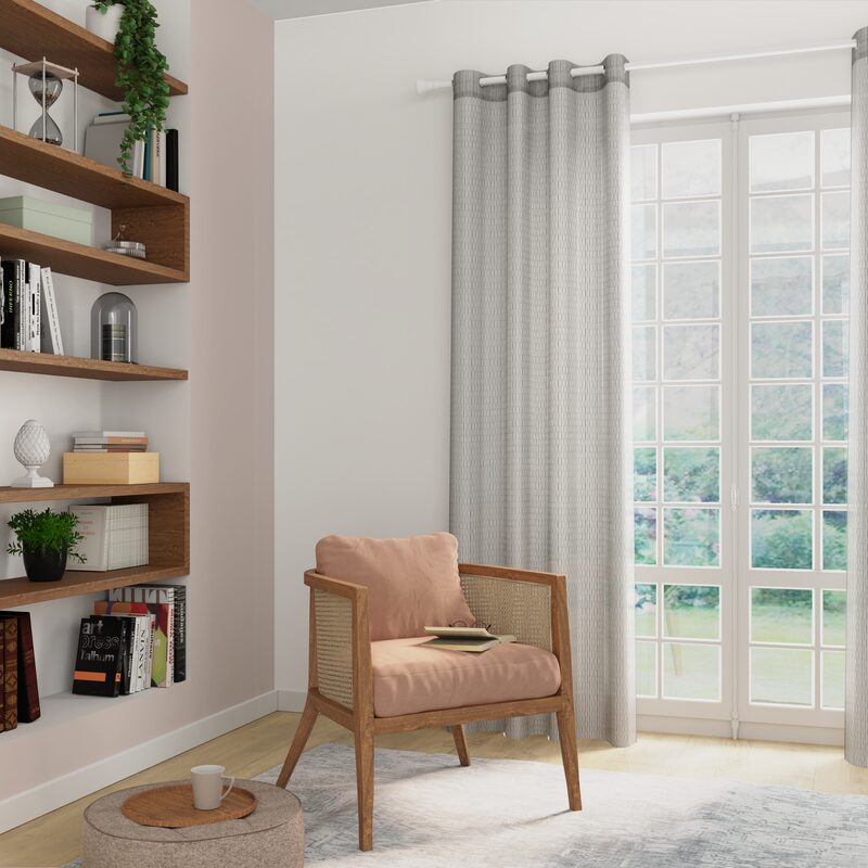 Voilage CHAMPSIA coloris gris perle 140 x 240 cm