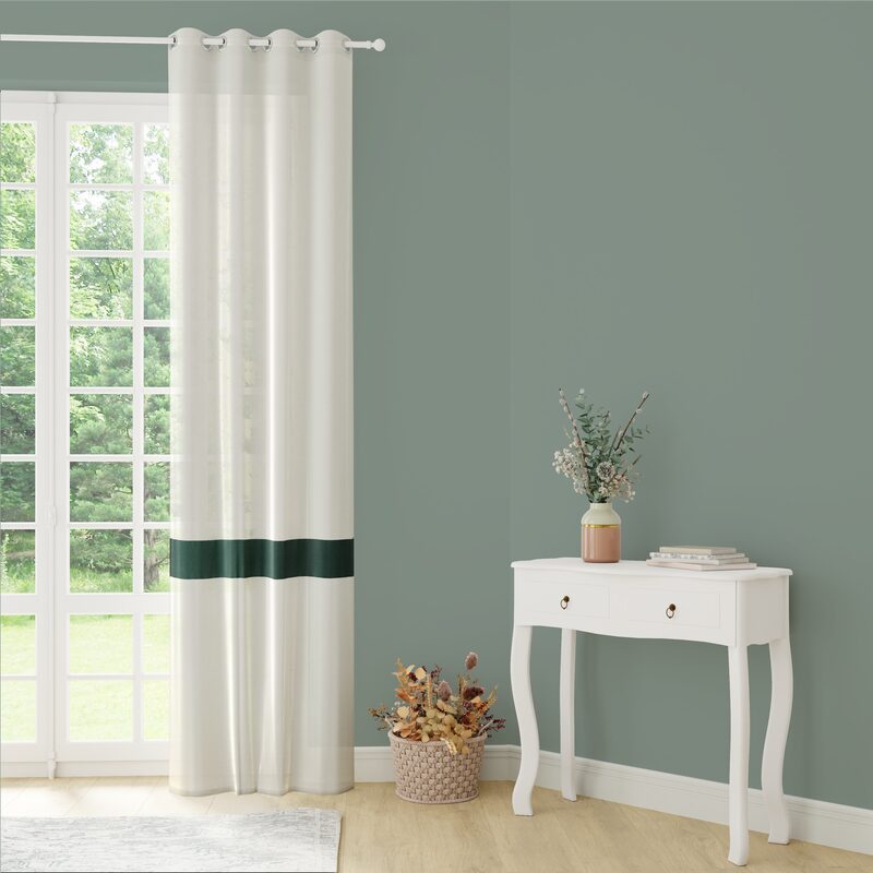 Voilage SODAD coloris paon 140 x 240 cm