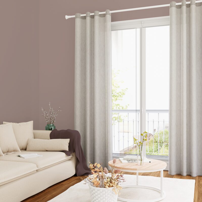 Voilage GRIMALDI coloris gris 140 x 240 cm