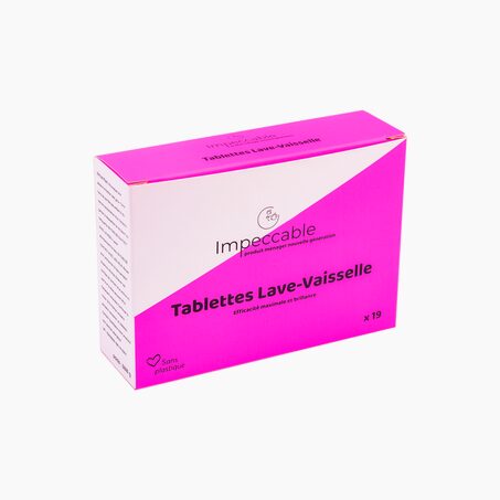 IMPECCABLE Tablettes lave-vaisselle BRILLANCE rose et blanc