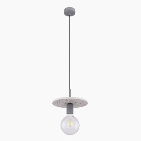 Suspension EDMUND coloris gris et blanc 23 cm