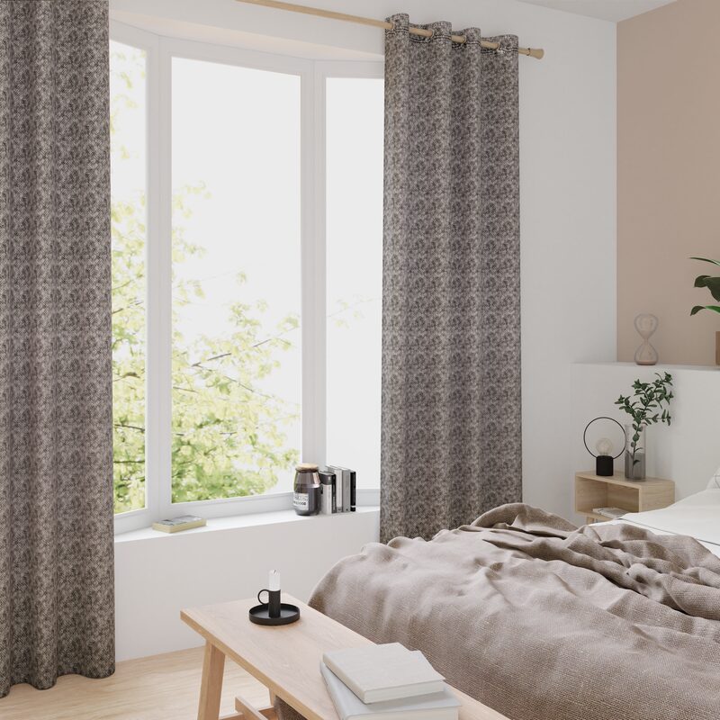 Rideau YUTA coloris gris 140 x 260 cm