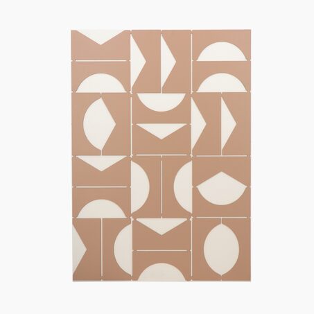 4MURS Tableau LEIKA bicolore terracotta sur blanc cassé