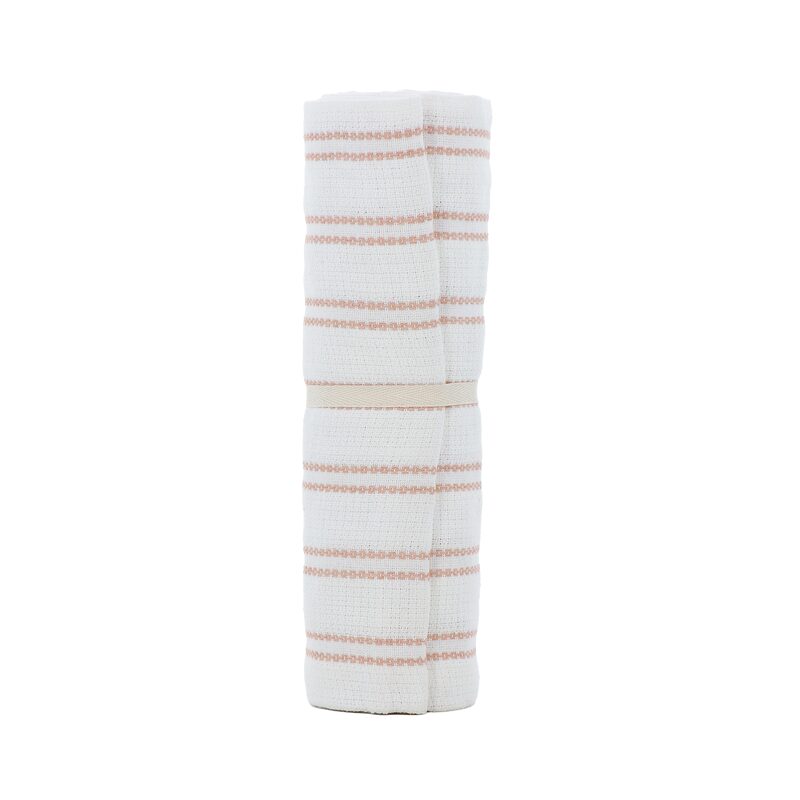 Plaid coton MINDY coloris beige rosé