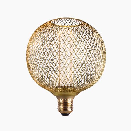 Ampoule LED E27 25W BETTY GLOBE MÉTAL DORÉ 1800K jaune 17 x 12,5 cm