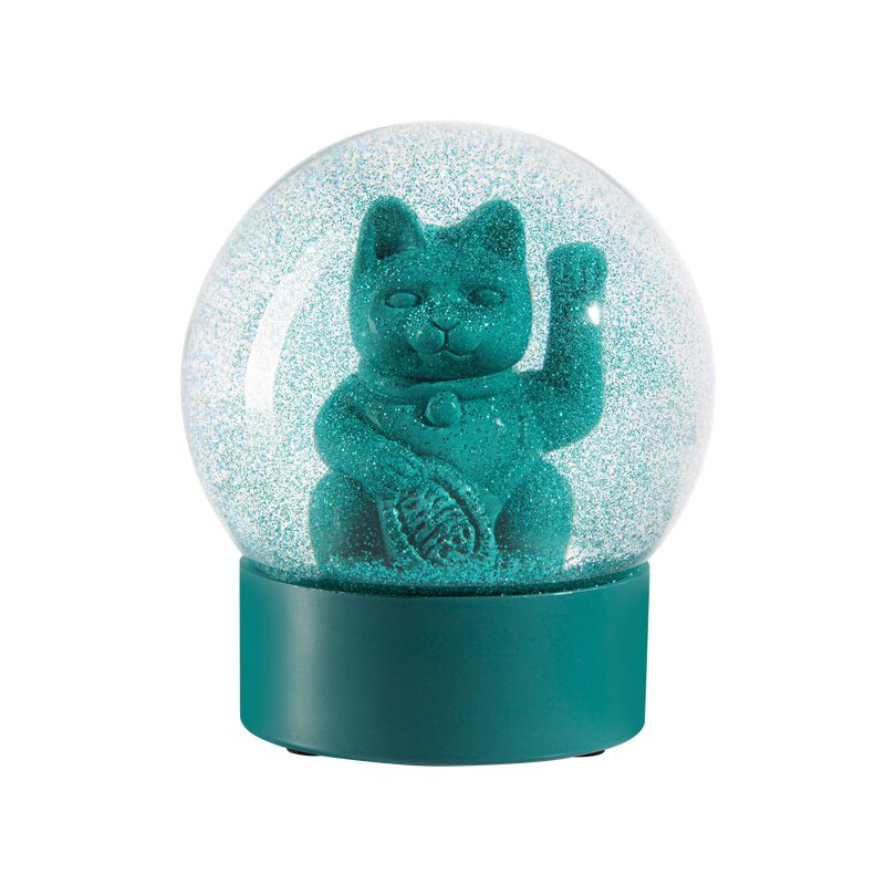 Boule à neige LUCKY GLOBE CAT coloris vert