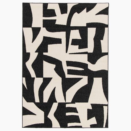 Tapis extérieur ATO coloris noir/beige 160 x 230 cm