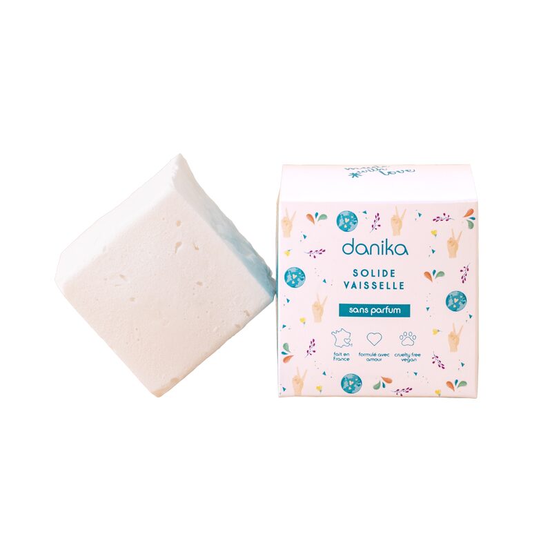 Savon solide vaisselle SANS PARFUM coloris blanc