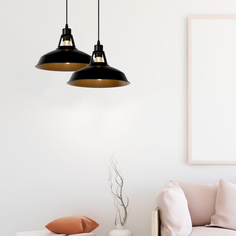 Suspension BRASSY coloris noir 25 x 31 cm