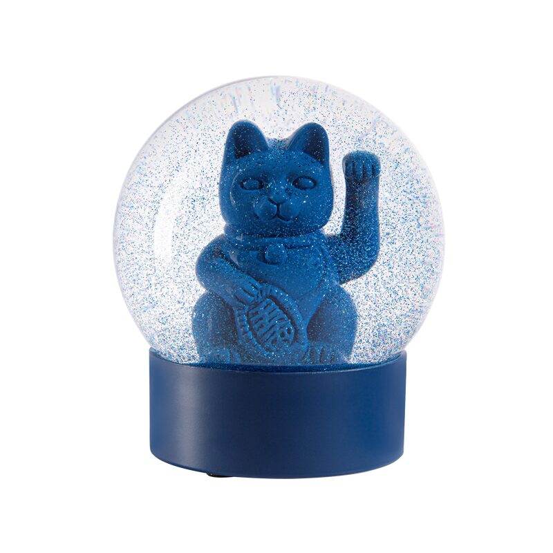 Boule à neige LUCKY GLOBE CAT coloris bleu foncé