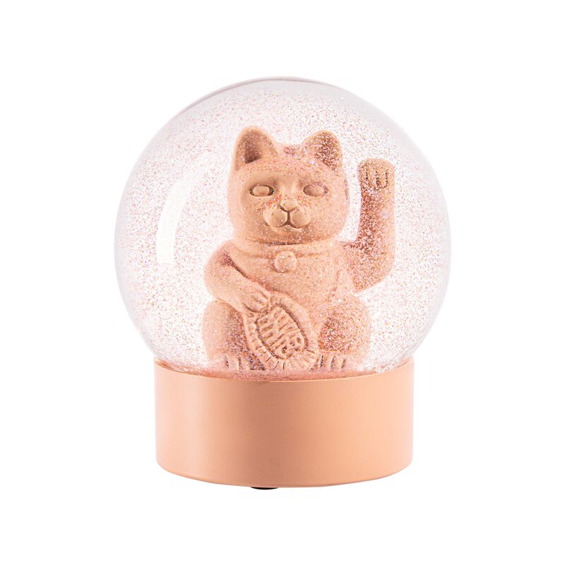 Boule à neige LUCKY GLOBE CAT coloris rose