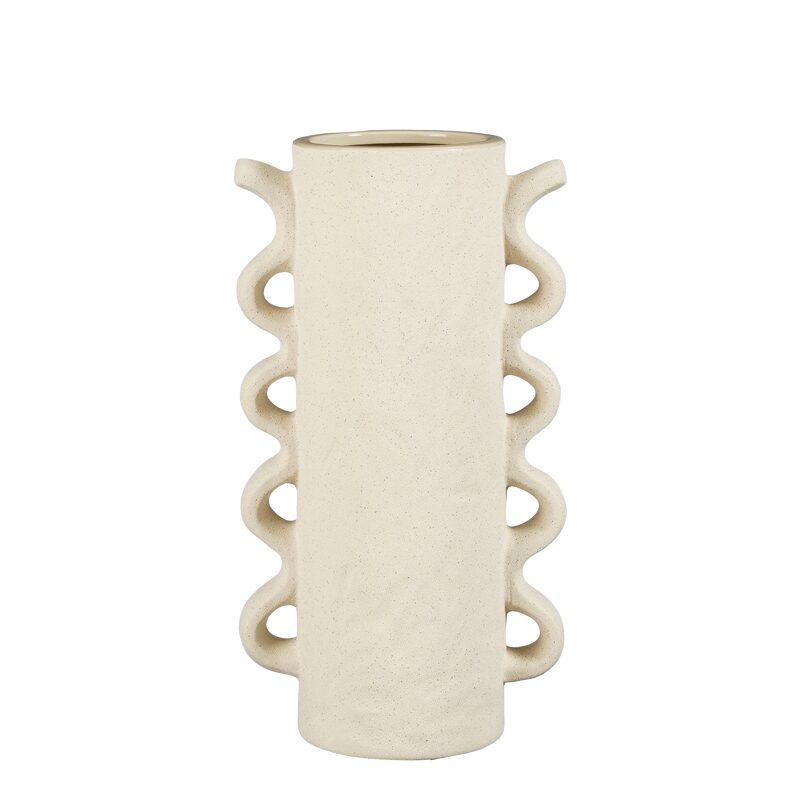 Vase STELVIO coloris blanc cassé