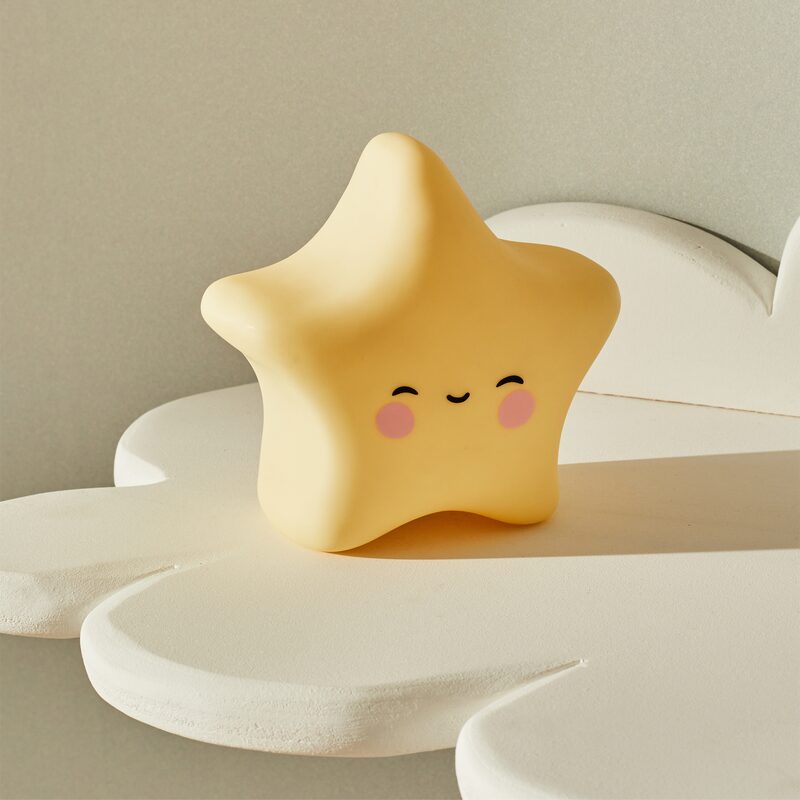 Veilleuse ETOILE RECHARGEABLE coloris jaune 6,7 x 11,3 cm