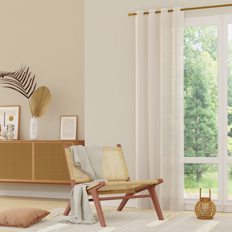 Voilage ALBERA coloris naturel 140 x 240 cm