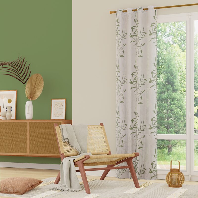 Voilage ATANAE coloris vert 140 x 240 cm
