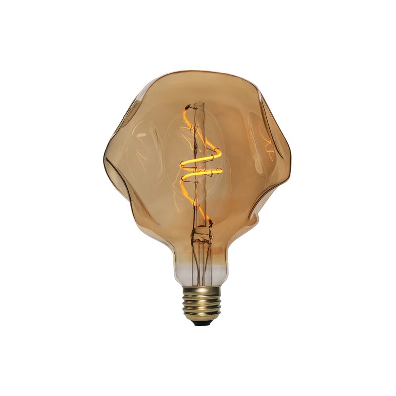 Ampoule ROCK AMBER LED E27 12,5 CM coloris jaune 17 x 12,5 cm