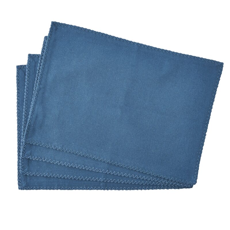 Set de table DELIA coloris bleu canard