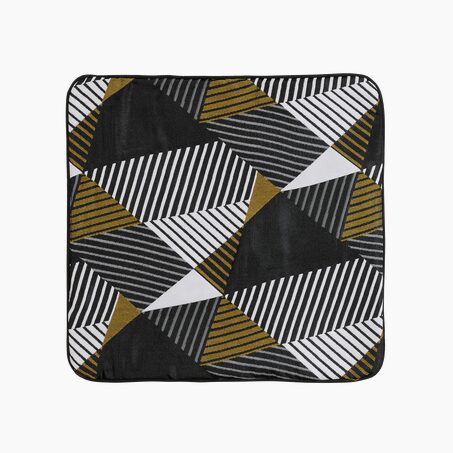 Housse de coussin JACKSON coloris jaune noir 40 x 40 cm