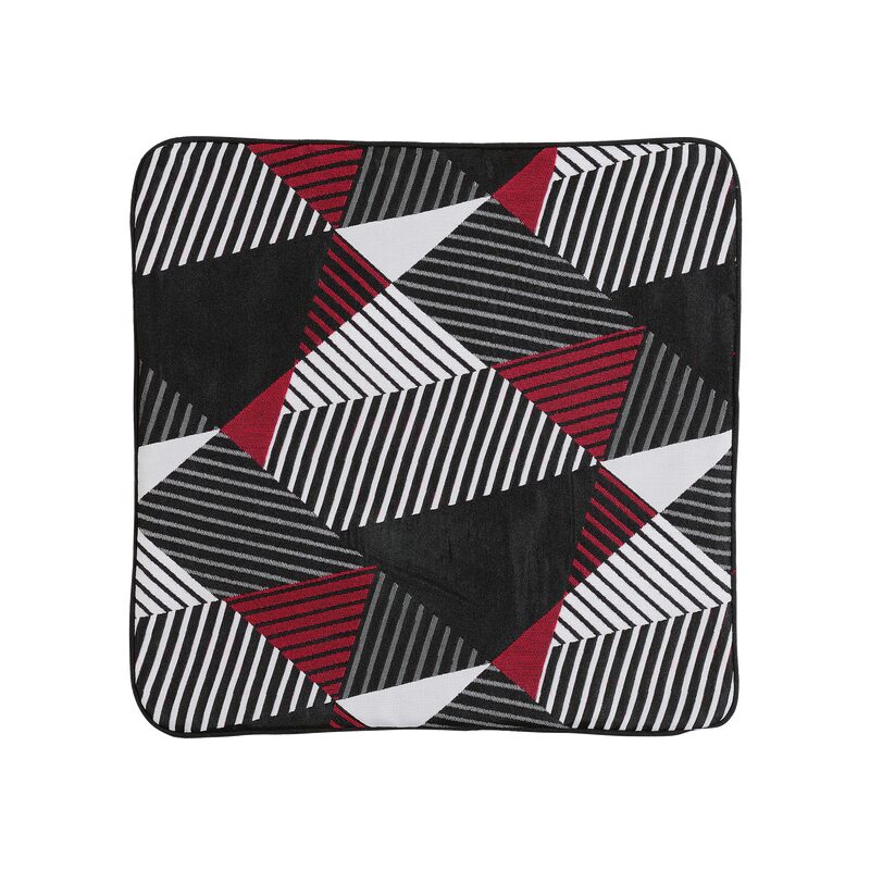 Housse de coussin JACKSON coloris rouge & noir 40 x 40 cm