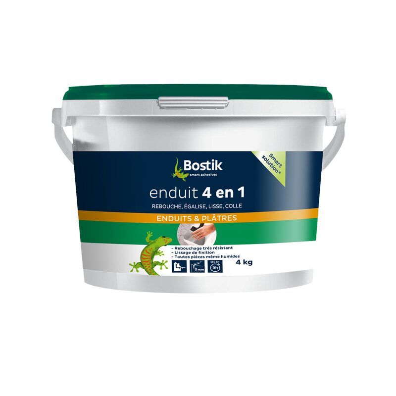 Enduit de rebouchage et lissage BOSTIK 4 Kg